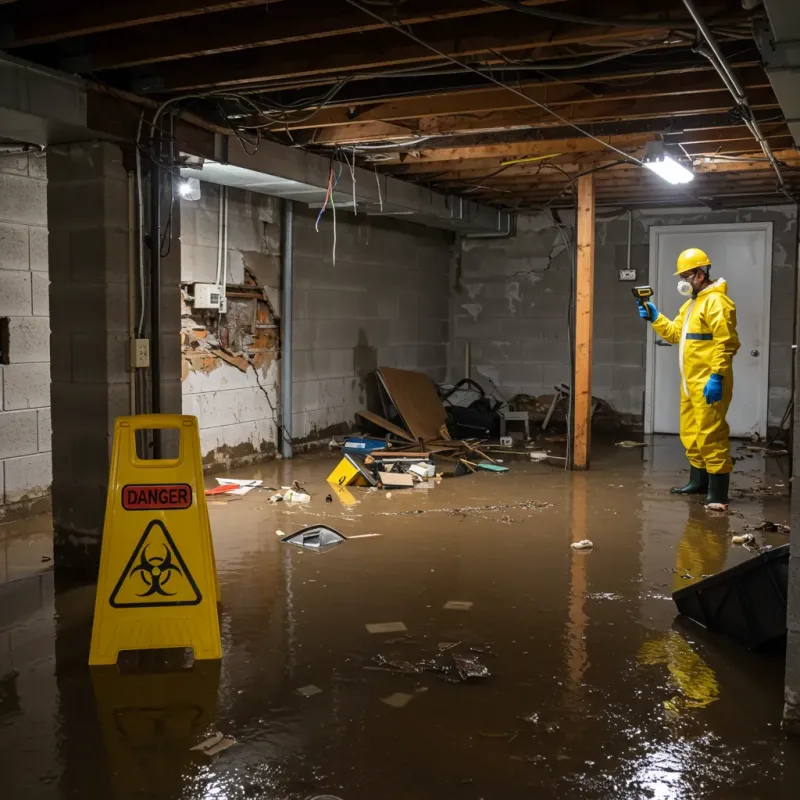 Flooded Basement Electrical Hazard in Epsom, NH Property